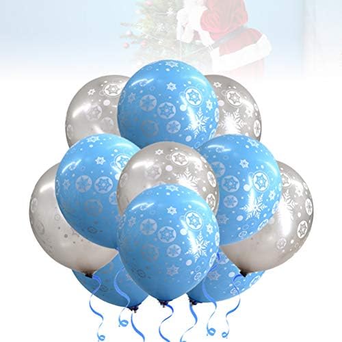 ПРЕТИЗУМ Рождество Декор 100 парчиња Снегулка Латекс Балони Божиќни Украсни Балони Божиќ Зимски Празник Партија Материјали Партија