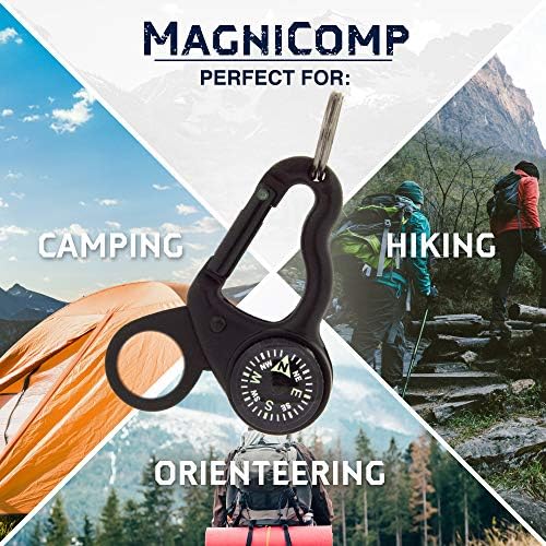 Sun Company Company Magnicomp - Compass/Sagnifier Carabiner | Карабинер со светлечки компас и стакло со палење
