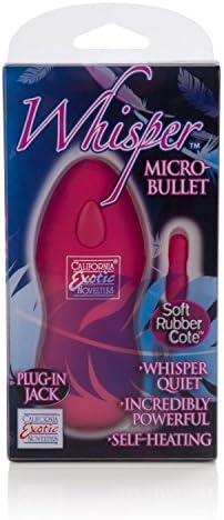 Calexotics Whisper Micro Bullet - само -греење жичен џебен куршум вибратор - далечински управувач сексуални играчки за парови