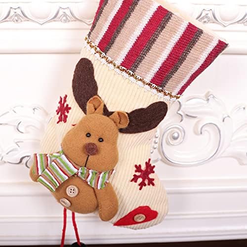 Божиќно порибување класични големи чорапи Санта снежен човек Божиќ за семејни празници Божиќни украси за чевли