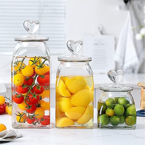 ZLXDP стаклена тегла за бонбони со капаче во облик на очила за домаќинство кујна за складирање на кафе, суво овошје за складирање на
