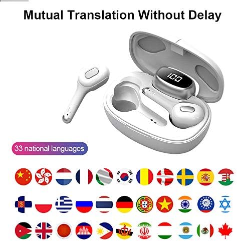Cjc Јазик Преведувач Уред-Поддржува 19 Јазици, Реално Време Гласовен Преведувач Слушалки, Безжичен Bluetooth 5.0 Превод Слушалки