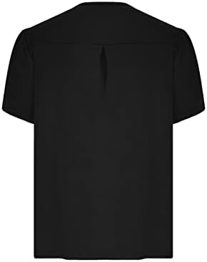 Womenенски врвови за ракави за ливчиња, женски деловни каузални кошули плетени со маица со вратот Туника симпатична летни маици Елегантни