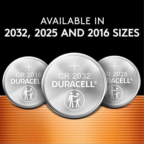 DURACELL CR2032 3v Литиумска Батерија, Карактеристики За Безбедност На Децата, 4 Брои Пакет, Литиум Монета Батерија За Клуч Фоб,