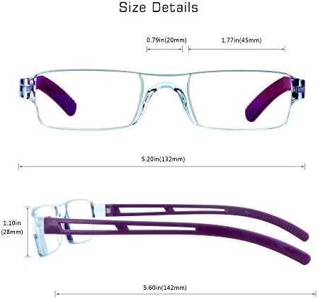 Визионглобал 8 Пара Очила За Читање, Очила За Блокирање На Сина Светлина, Компјутерски Очила За Читање За Жени И Мажи, Рамка За Очила За Модни Плоштади