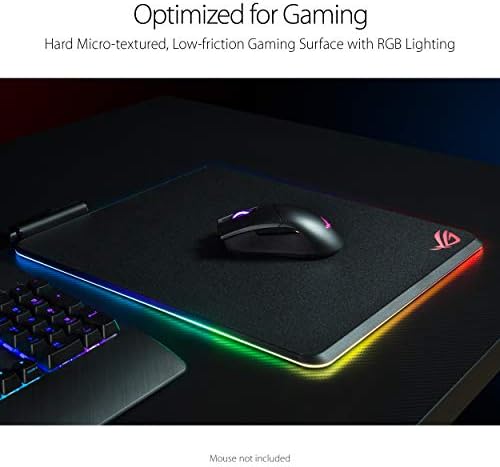 ASUS ROG Gaming Слушалки, Црна &засилувач; ROG Balteus RGB Игри Глувчето Рампа-USB Порта | Аура Синхронизација RGB Осветлување | Хард Микро-Текстура Игри-Оптимизирана Површина &засил