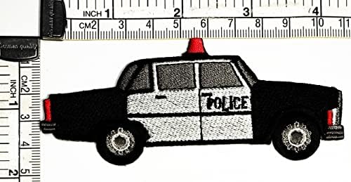 Кленплус 3 парчиња. Полициски Автомобил Цртан Филм Лепенка Везена Полициска Пегла На Значка Шие На Лепенка Облека Везење Апликација