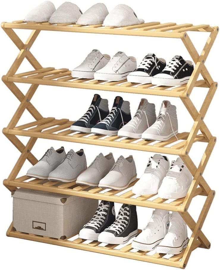 Dulasp Shoe Rack 5-слојни решетки за чевли од дрво