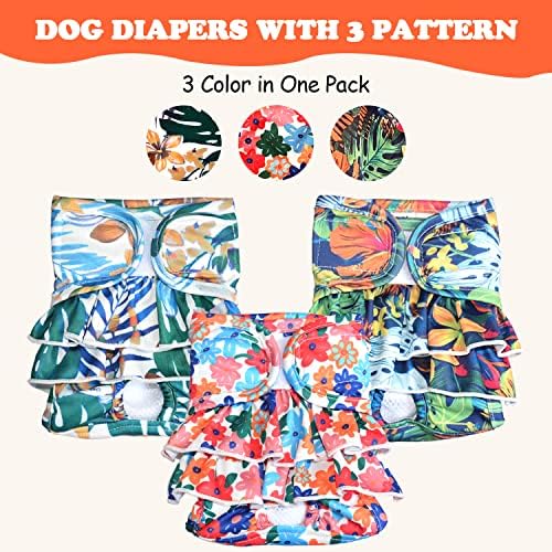 AimyDog Dog Diapers Femaleен за топлински циклус период на кучиња, пелени за кучиња што можат да се пеат, кои можат да се пеат