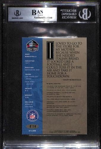 #86 Footи Робустели - 1998 Рон Микс Хоф Платинум Автос Фудбалски Картички Оценет БГС Авто-Автограм Фудбалски Топки