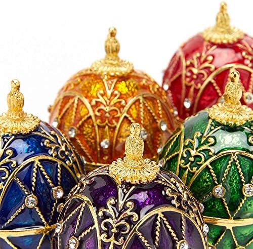 Royal Purple Faberge Eage рачно изработен подарок Велигденски украси Велигденски подароци кутија за колекционерски фигурински декор
