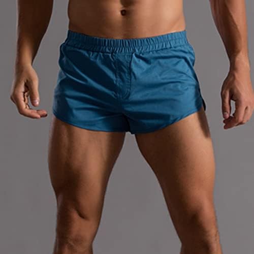Bmisegm атлетска долна облека мажи мажи летни цврсти панталони во боја еластичен бенд лабав бргу суви обични спортски боксери со