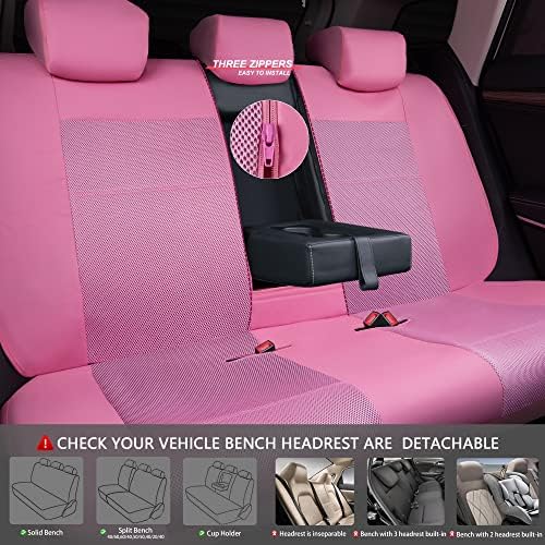 Автомобил Пинк кожен седиште за седиште на автомобили Универзални капаци на седишта за автомобили Поставете пакет-над-над 5мм композитен
