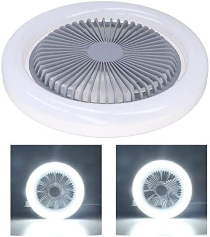 Atyhao тавански вентилатор светло, E27 30W LED вентилатор ламба тивок тавански вентилатори прилагодлива LED вентилатор светло за кујна спална