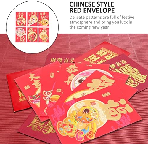 Пликови 60 парчиња 2023 Црвени Пликови Кинески Пликови Со Среќни Пари Со Цртани Модели На Зајаци Кинески Новогодишен Лунарен Зајак Хонг Бао За