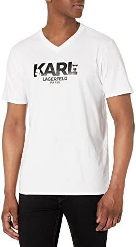 Машка машка маичка на Карл Лагерфелд Париз, мажјак во карл-маичка со врат