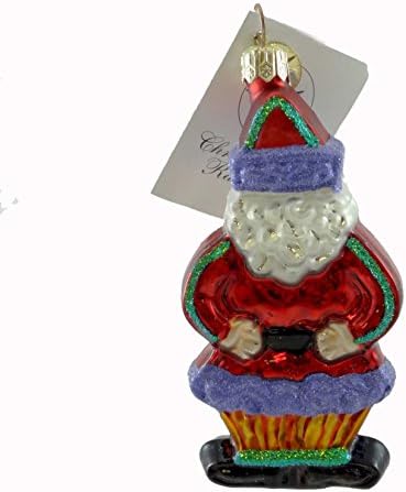 Кристофер Радко ingerумбир Снеп Санта стакло украс Божиќ - 4,25 инчи - 4920 - црвена боја
