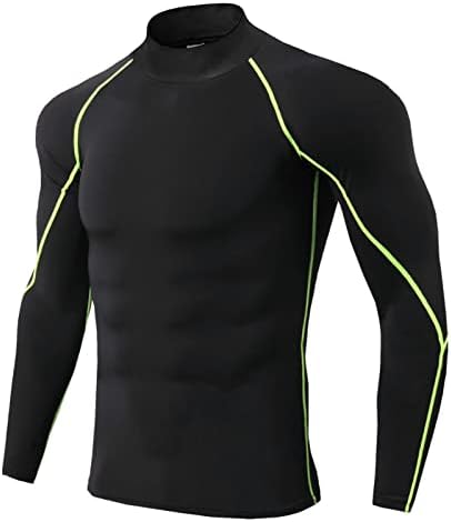 Маици за компресија XXBR за мажи, долги ракави, се потсмеваат со атлетска вежба за атлетски тренинзи, активна спортска база слој под-спортски