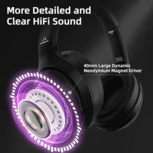 Soundmagic P60BT Gm Перформанси Безжични Игри Слушалки-2.4 GHz USB Пренос/Bluetooth 5.2 Неверојатни Филм Слушалки Контрола На Допир Пониска Латентност