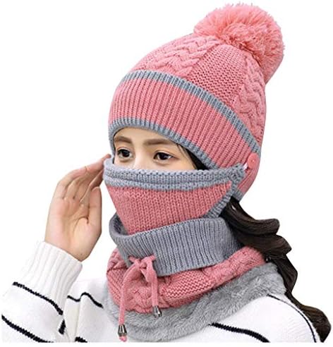 Постави плетена шамија за скијање капа, плетена капа, возрасен велосипедизам топло ветерно безбол мода зимска топла шалки за шал