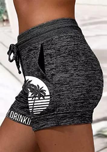 Лето влечење на половината Сортс за жени за жени кои се наоѓаат во теретана, кои трчаат шорцеви за одмор на плажа удобни салони со џебови со џебови