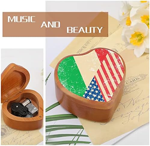 Американска и Италија Ретро знаме часовници музички кутии гроздобер дрвена форма во облик на музички кутии играчки подароци украси