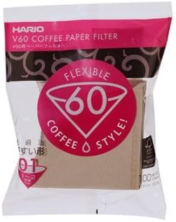 Hario 01 100-броеви на кафе, филтри за природна хартија, 3-пакет поставени од Харио