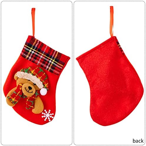 Големи Чорапи Бонбони Чорапи Божиќни Украси Домашен Празник Божиќни Украси За Забави Кристални Венци Светла