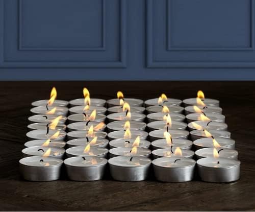 Помпа Сјај Чајџили | Бел Декоративен Чај Без Мирис Запалете Свеќи Што Ќе Го Осветлат Вашиот Дом, Свадба, Вечера &засилувач; Секоја Посебна