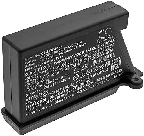 ГИМСО Замена На Батеријата ЗА LG EAC60766112, EAC6076613, EAC62076601 HomBot VR63455LV, HomBot VR63475, HomBot VR6370LVM, HomBot VR64602,