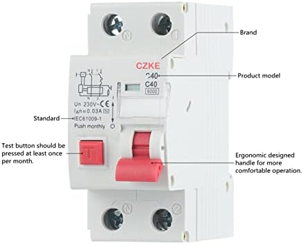 Axti 30MA 230V 50/60 Hz Преостаната струја на струјно коло со струја и заштита од истекување