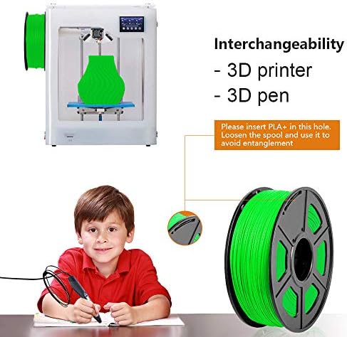 Sunlu 3D печатач Филамент ПЛА плус 1,75мм, PLA + Филамент за 3Д пенкало, PLA Plus Filament 1.75mm, димензионална точност +/- 0,02 mm, 1