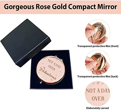Htotngift смешно за жени, а не еден ден над прекрасните слатки подароци за патувања за жени розово злато компактно огледало, роденденски