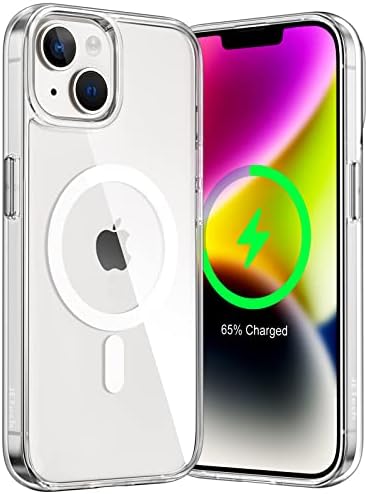 Џетех Магнетно Куќиште за iPhone 14 Плус 6,7-Инчен Компатибилен Со Безжично Полнење MagSafe, Капак На Браникот На Телефонот