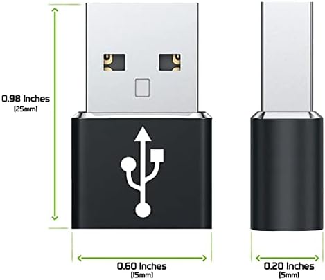 USB-C женски до USB машки брз адаптер компатибилен со вашиот Samsung Galaxy Note8 за полнач, синхронизација, OTG уреди како тастатура, глушец,