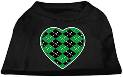 Производи за миленичиња Мираж Аргиле срцев зелен екран Печати кошула црна LG