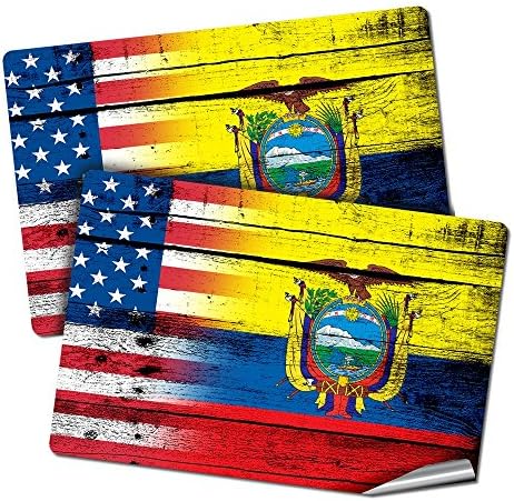 Две 2 x3 декларации/налепници со знаме на Еквадор - знаме на дрво W САД - долготраен квалитет на премија