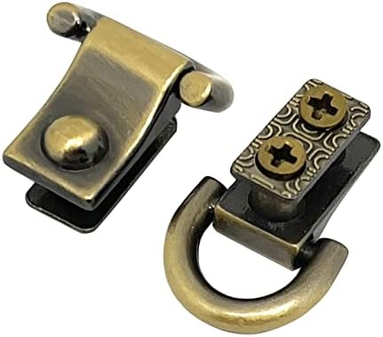 6 парчиња завртки за завртки Д прстенест столб, копчиња за завртки за хардвер за чанти од ранец од кожа DIY
