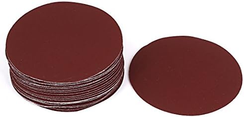 IiVverr 10cm dia abrasive oot and јамка за пескарење диск што се собира шкурка 600 решетки со кафеава 25 парчиња (10см дија -абрасиво