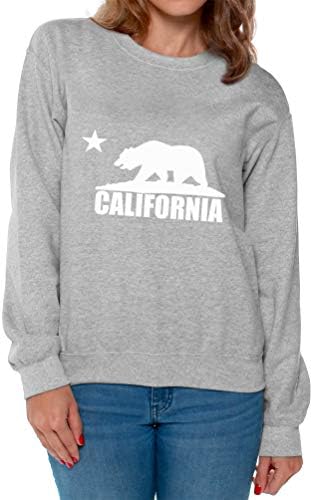 Незгоден стилови на женски калифорниски бела мечка екипаж кали џемпер