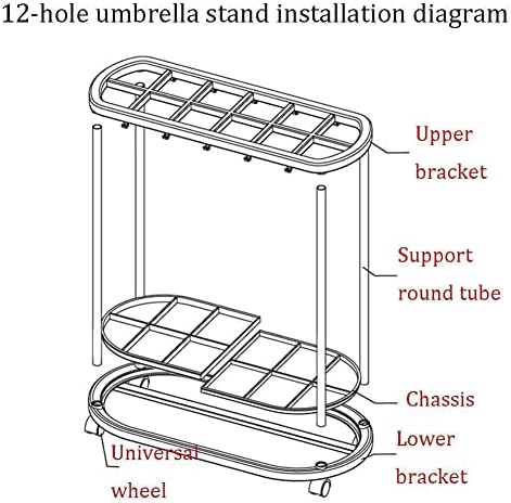 Kuyt чадор штанд решетката, чадор стојат хотелски бизнис со голем капацитет, решетка за складирање чадор со 12 дупки и 21 дупки,