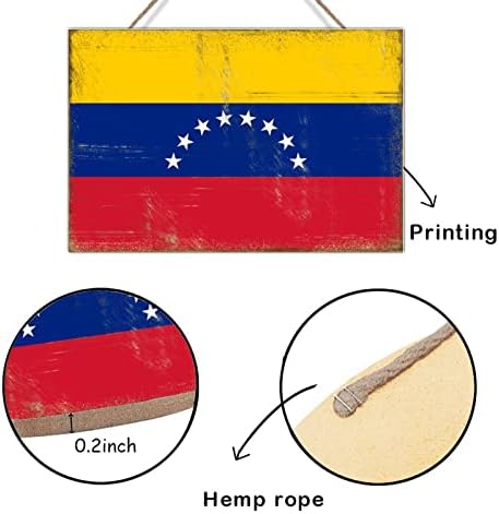 Венецуела знаме дрво wallидна плоча Венецуела виси знак фарма куќа рустикална национална знаме палета за дрво, виси знак за домашна