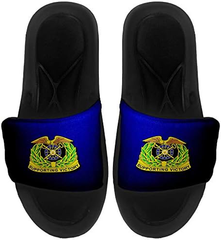 ExpressitBest Pushioned Slide -On Sandals/Slides за мажи, жени и млади - Корпус на квартермастер на американската армија, гранка