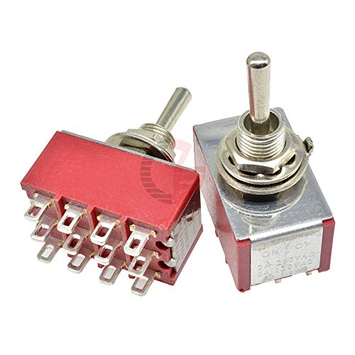 MTS-403 TOGGLE SWITCH 1322MM RED 12PIN ON-OFF SILVER CONTERCOR 120V 5A 250V 2A