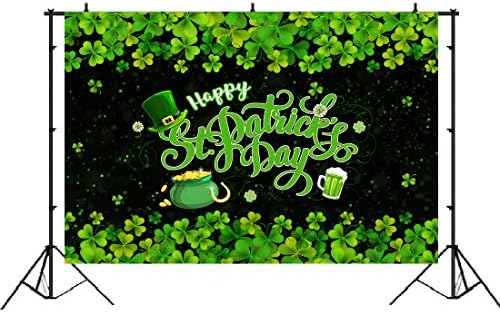 Среќна позадина на Денот на Свети Патрик Пролет ирска зелена среќа Шамрок остава позадина на фотографијата за роденден на Денот на Свети Патрик