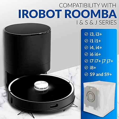 Hilop Премиум Irobot Вакуум Кеси Компатибилен Со Roomba Вакуум кеси јас, j &засилувач; s серија. Иробот Вакуум Кеси-14пак – 4слоен