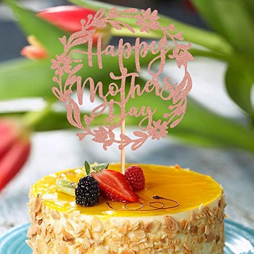 Среќен ден на мајката торта за торта мама буква торта топер злато сјај торта за декоративна забава декорација на торта за Денот на