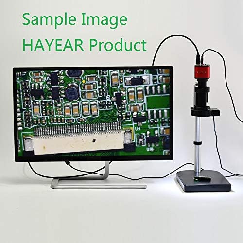 Hayear 5x-150x Зголемување Оптички C-Монтирање Леќа Високо Работно Растојание 28mm Dia Држач СО 35mm Прстен Адаптер