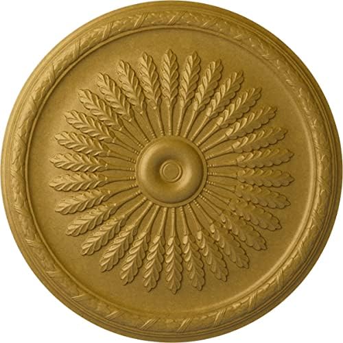 Ekena Millwork CM36JUPGS Juniper Medallion, 36 OD X 1 1/2 P, рачно обоени фараони злато