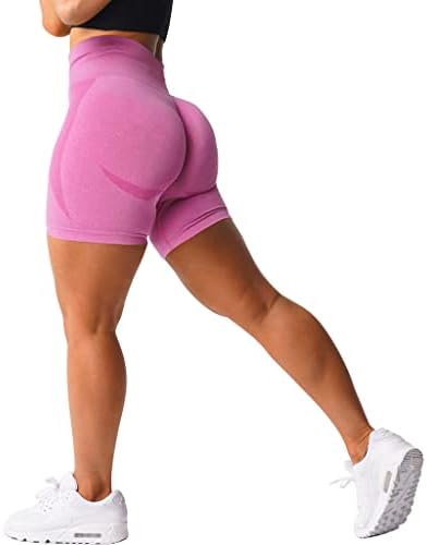 YVYVLOLO Women Whatching Gym Sherts Shorts Беспрекорна висока половината за кревање на задниот дел од јога
